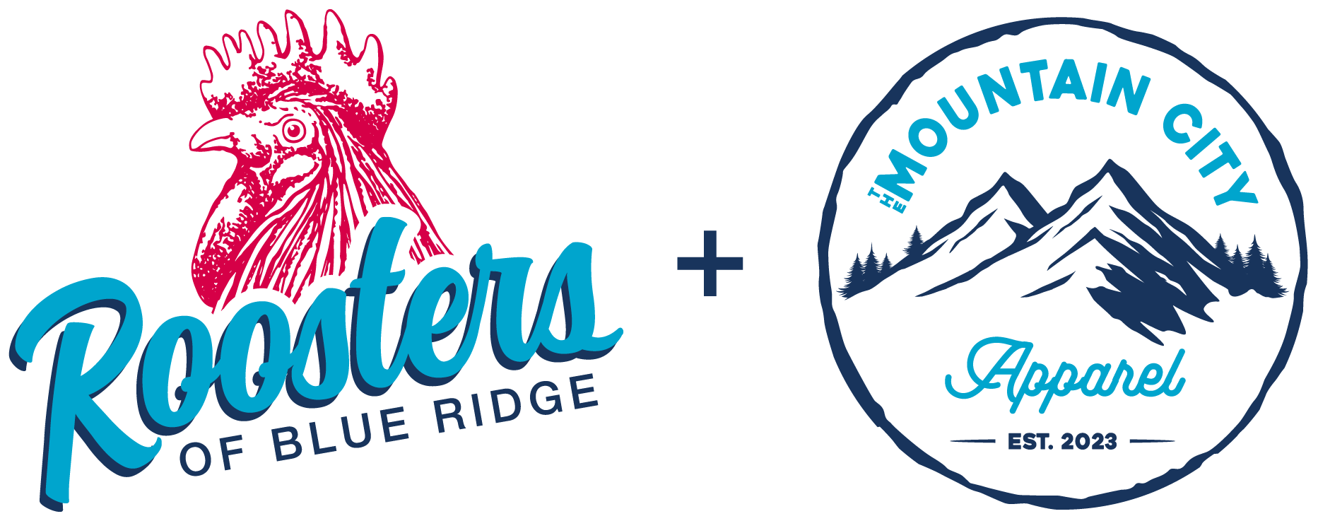 Mountain City Apparel + Roosters of Blue Ridge logo